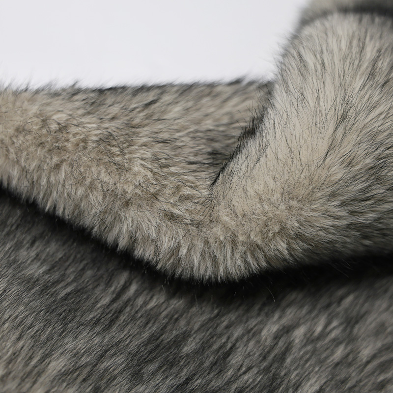 Little silver fox with gray and black silk