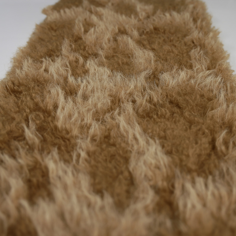 yellow brown faux fur andorra wool