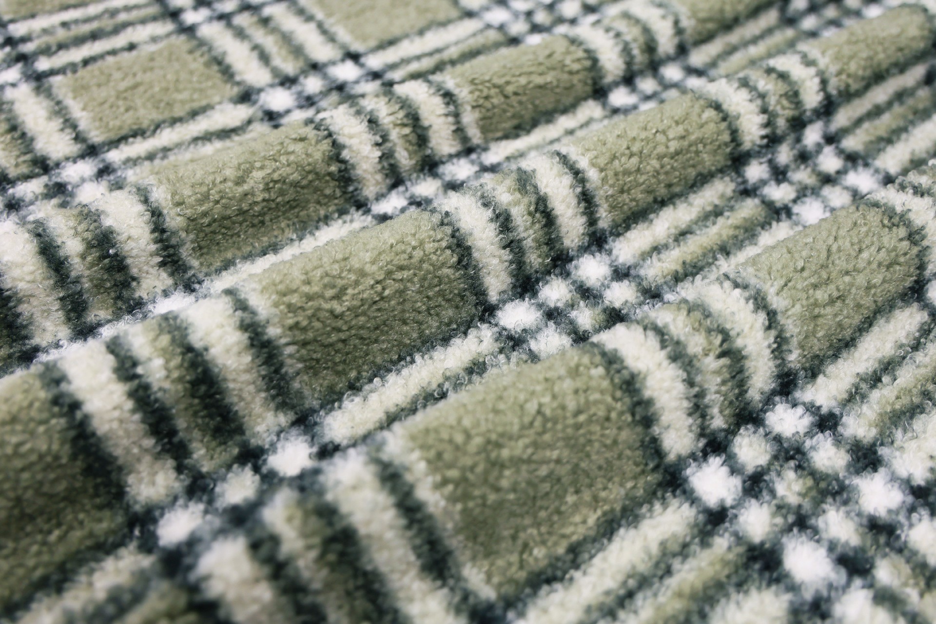 faux fur plaid small curly velvet