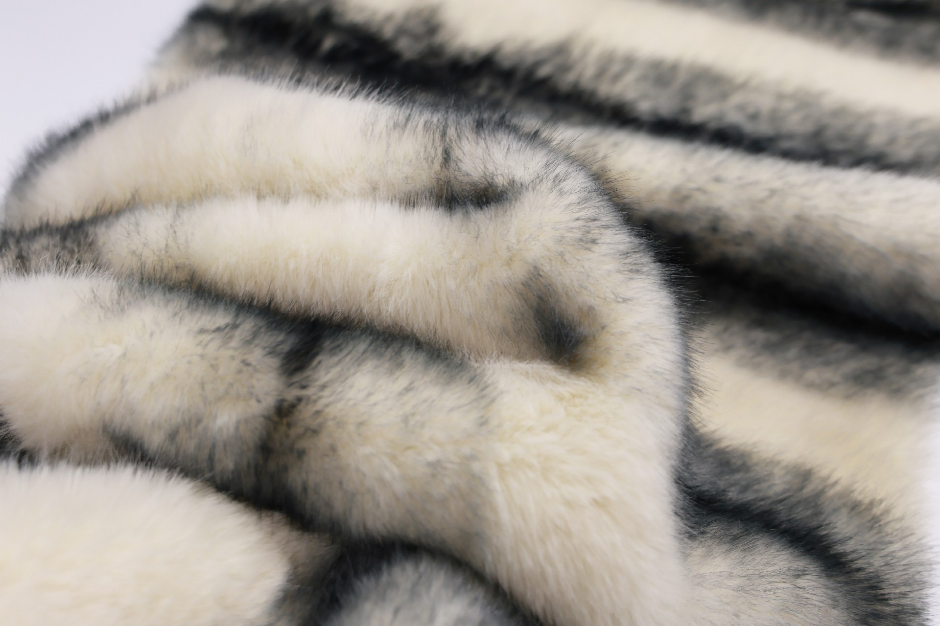 Apricot Printed Fox Faux Fur