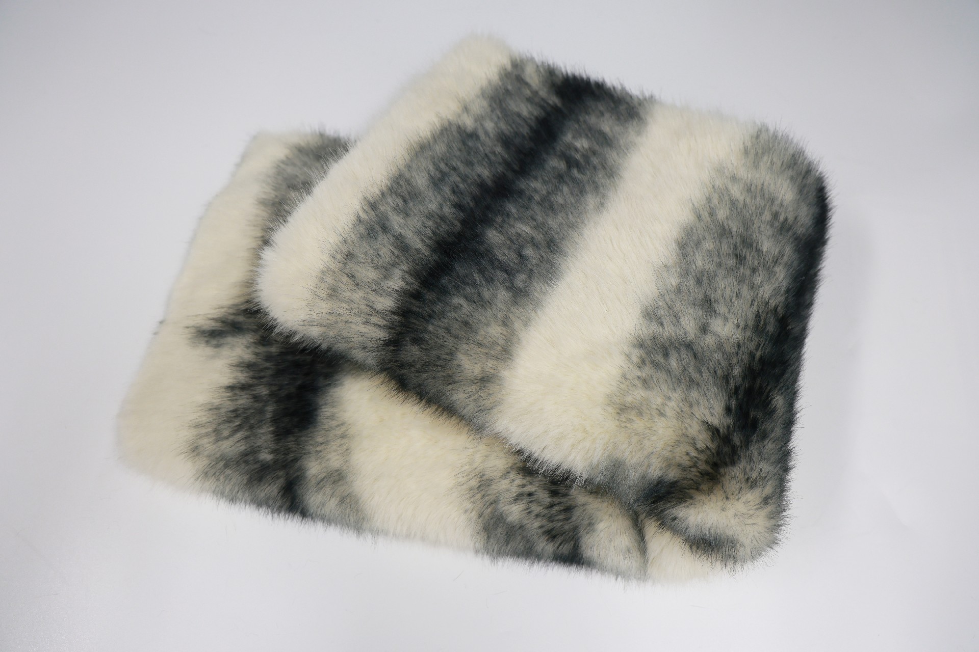 Apricot Printed Fox Faux Fur