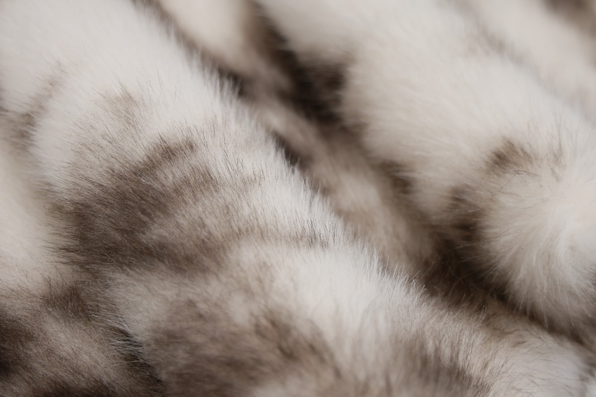 Beige dragon pattern fox faux fur