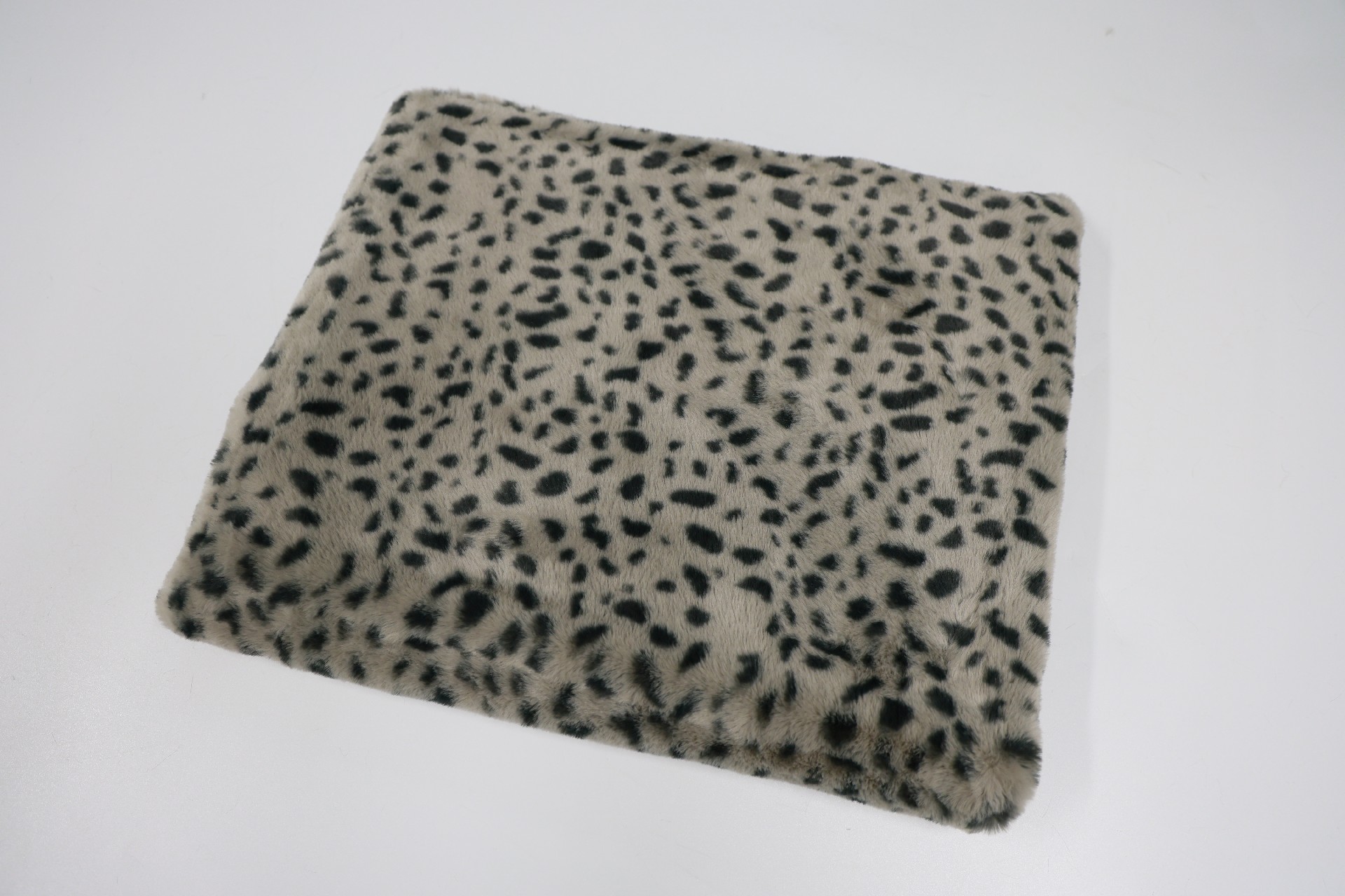 Gray brown black leopard point rabbit fur