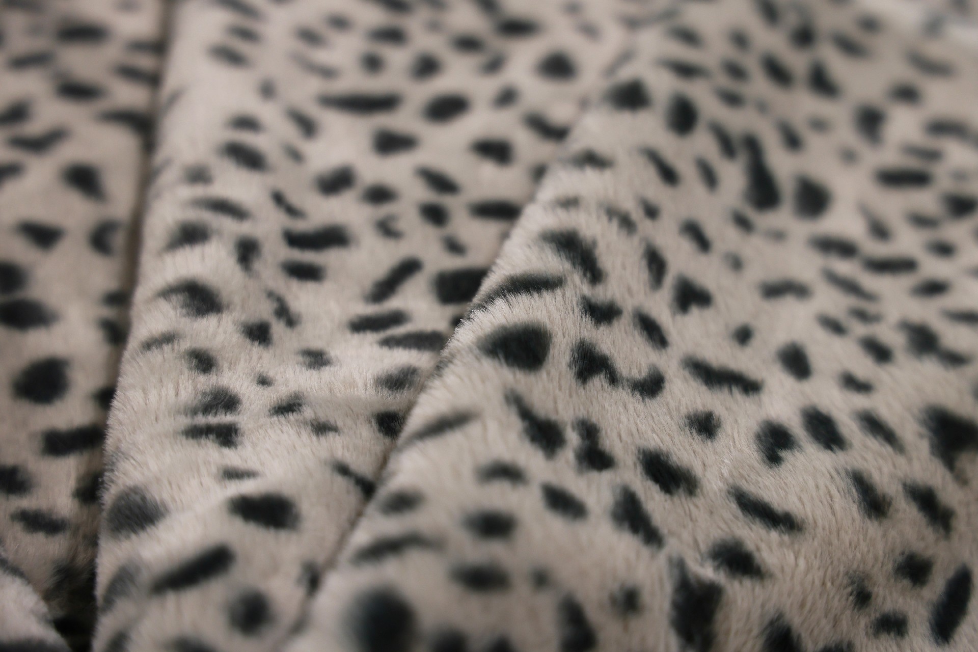 Gray brown black leopard point rabbit fur