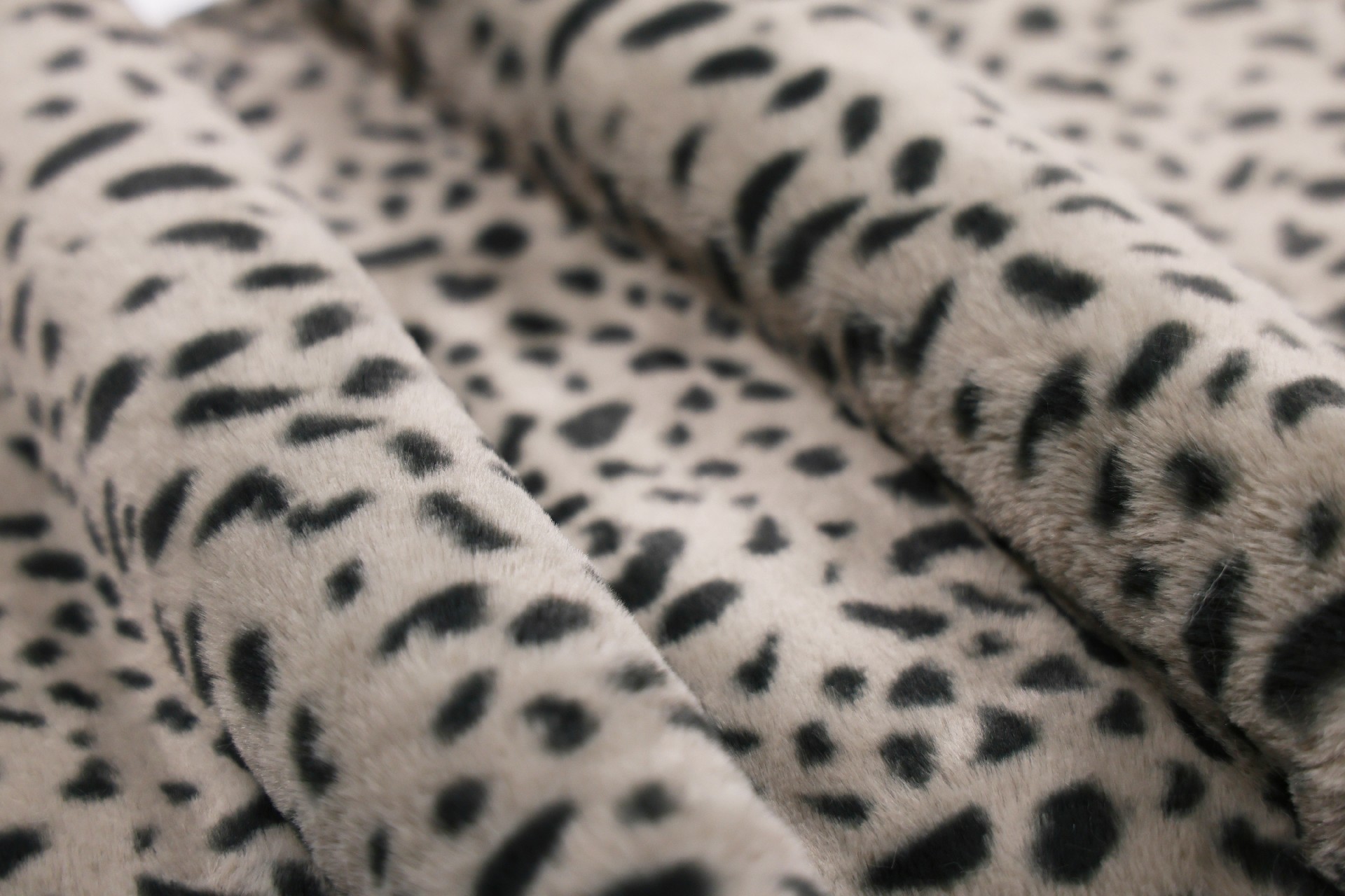 Gray brown black leopard point rabbit fur
