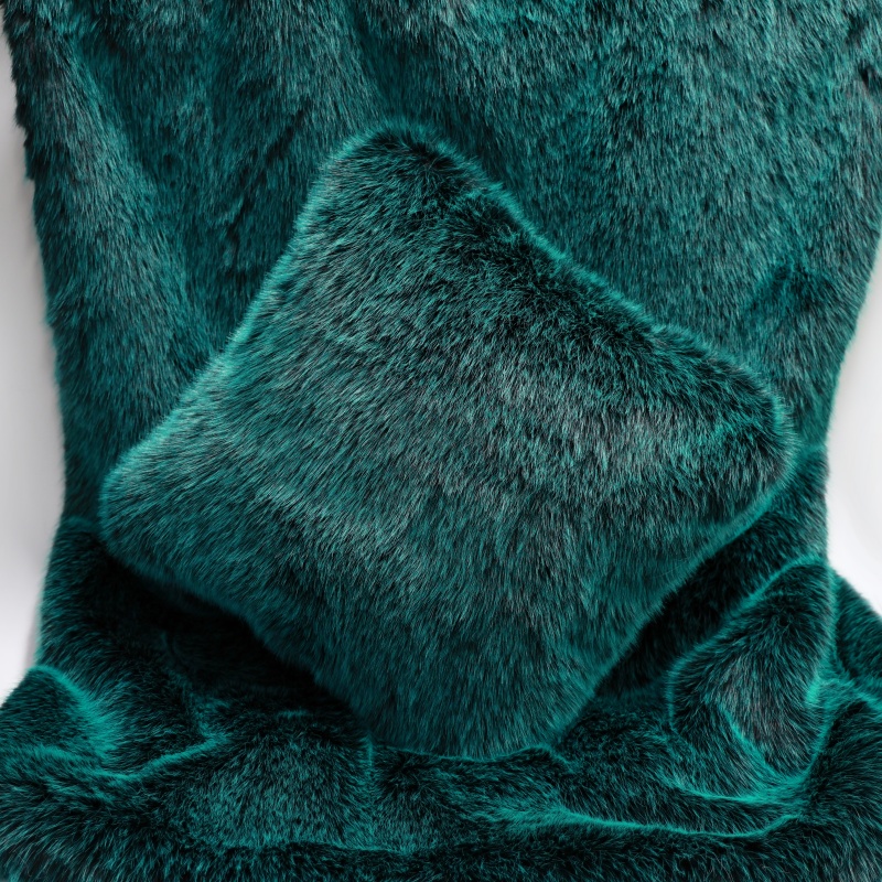 Black Fox Faux Fur Blankets | Custom Sizes & Colors | OEKO-TEX Certified