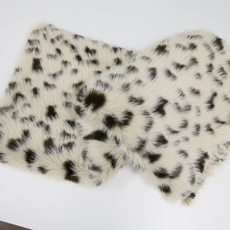 Leopard-Spot Faux Fox Fur Fabric - OEKO-TEX Certified Material