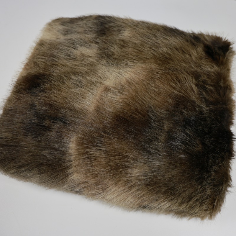 Brown Jacquard Fox Fur Imitation Fabric - Customization Available Directly from Source Manufacturer